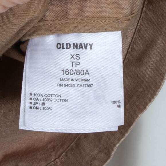 Old Navy Womens Military Jacket Size XS Tan Full Zip Drawstring Waist Pockets - Picture 6 of 9